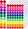2000 Pieces Small Dot Stickers aRound Color Coding Labels Circle Dot Stickers, 10 Colors Tiny Round Labels for Office, Classroom